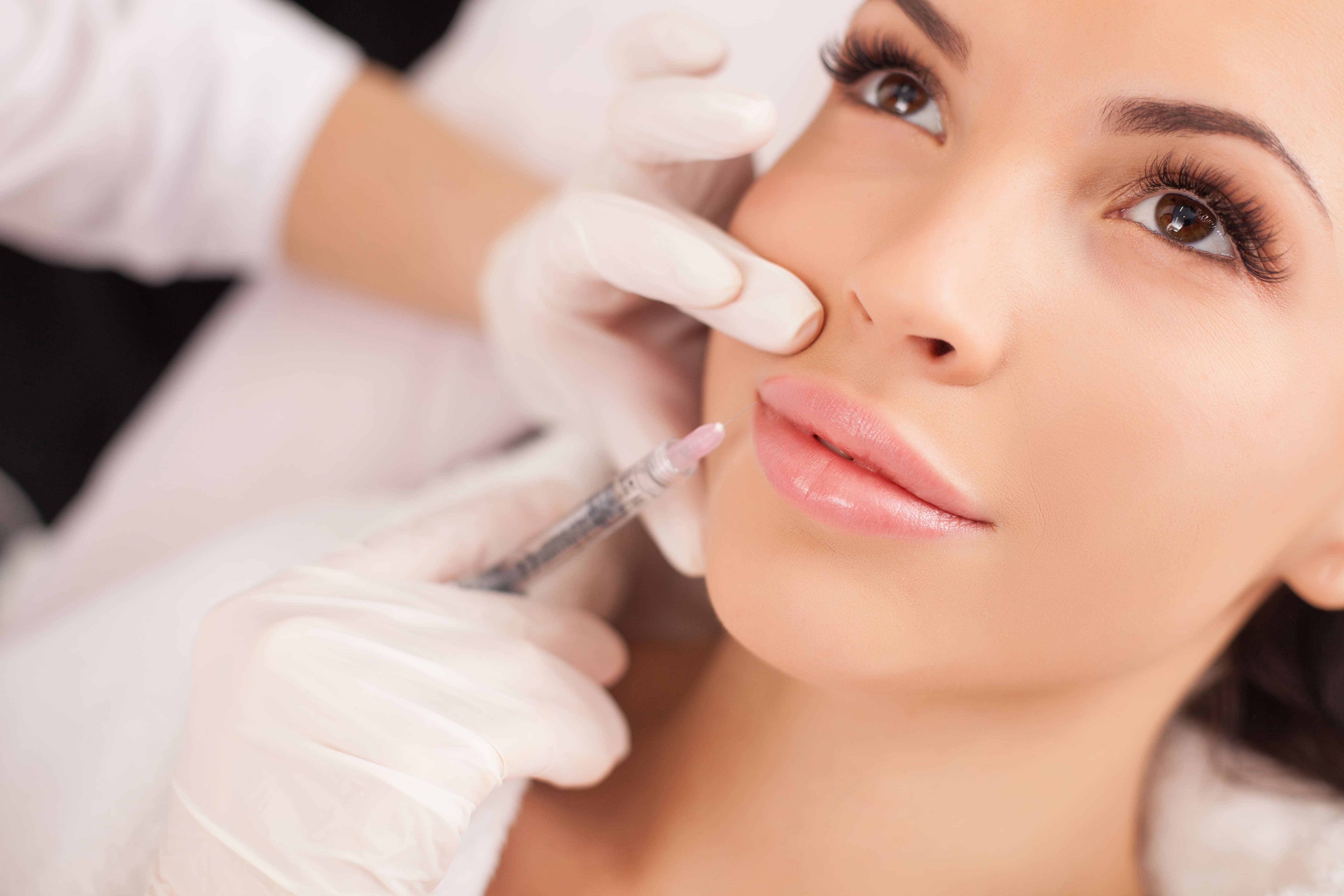Client enjoying facial treatment